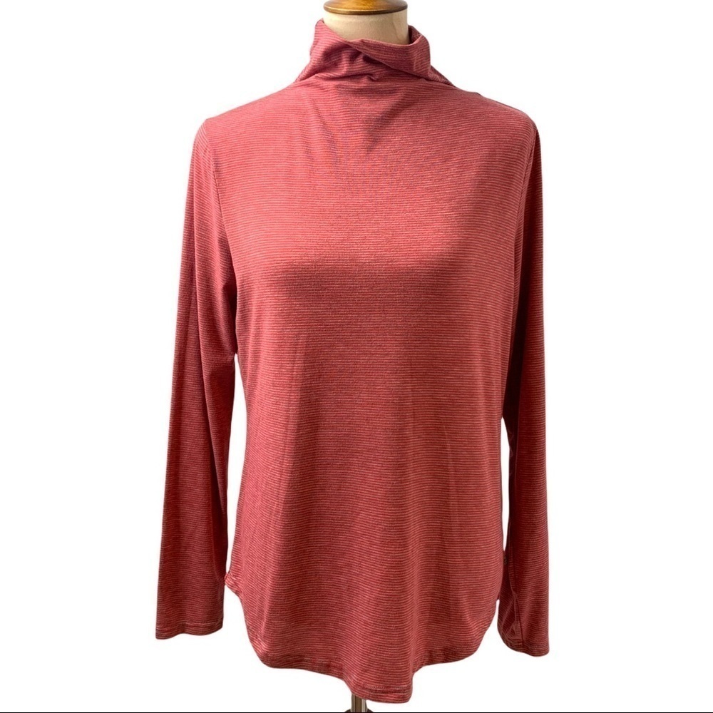 Toad & Co Micro Stripes Turtleneck Top - Picture 10 of 10